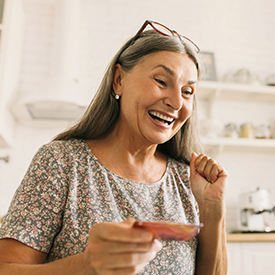 Women smilinig
