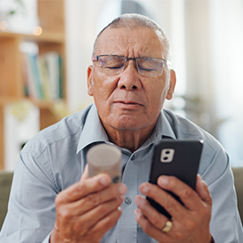 Man looking at phone